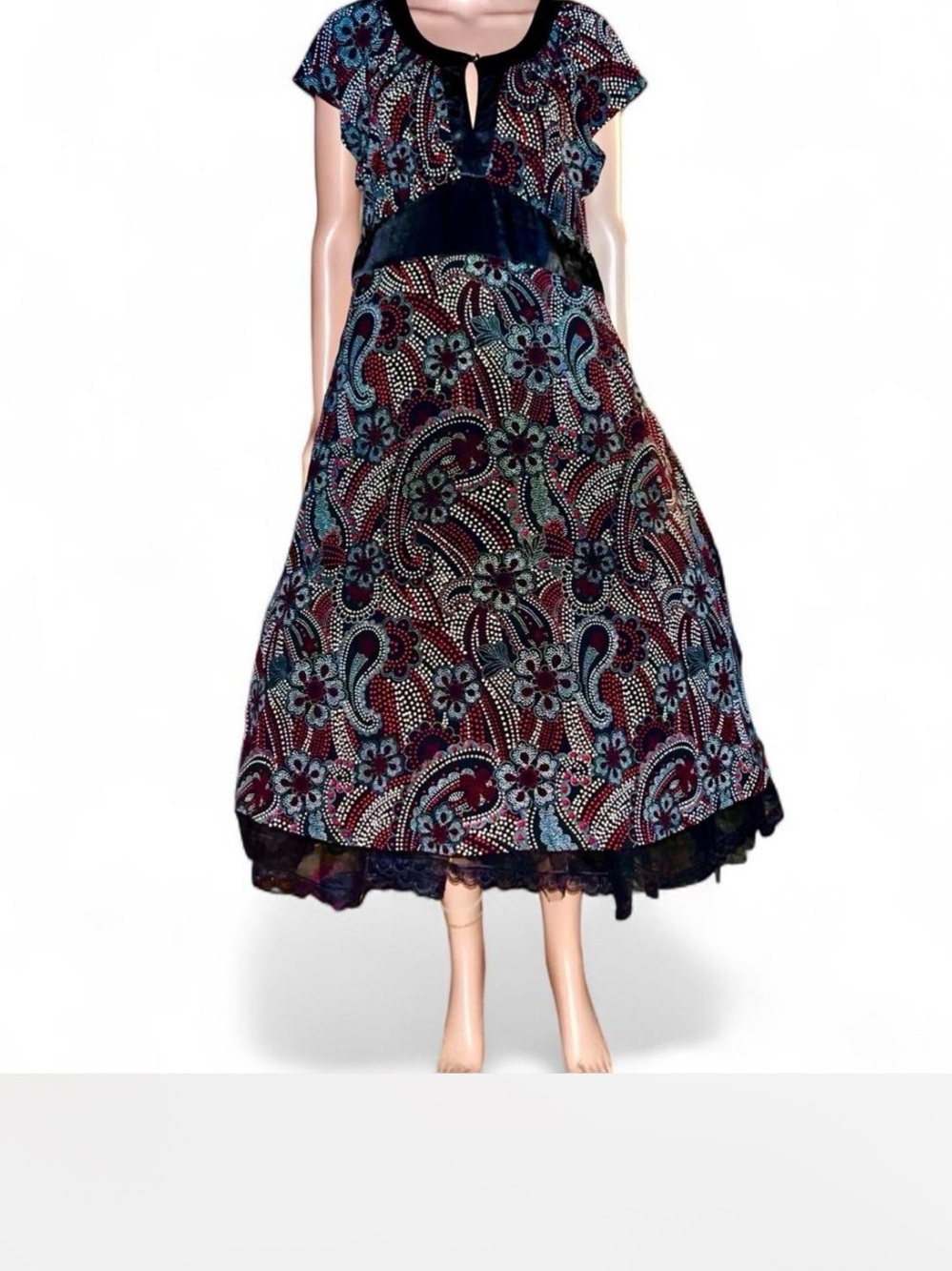 Vintage Torrid Archival Polka Dot Mix-print Pinup Dress